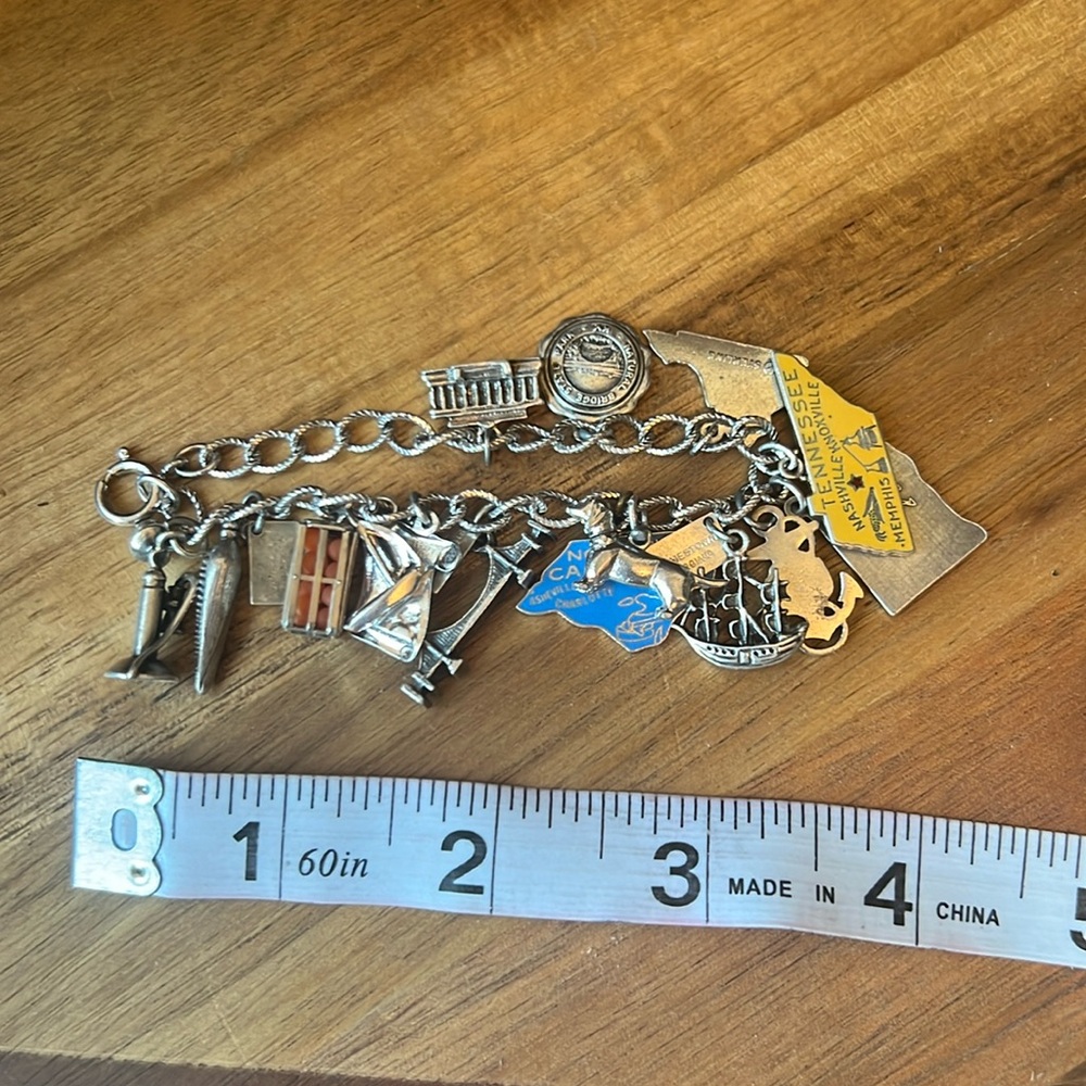 Sterling silver charm bracelet - Picture 5 of 7